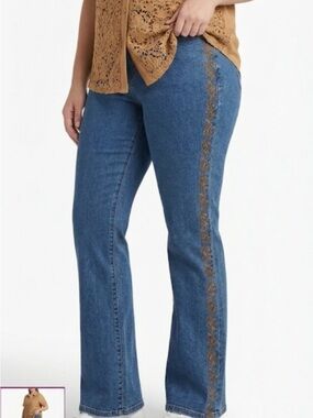 Westport Blue Jeans with Gold Embroidery